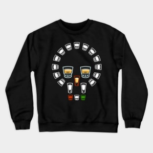 Tequila Shot Glass Skull Crewneck Sweatshirt